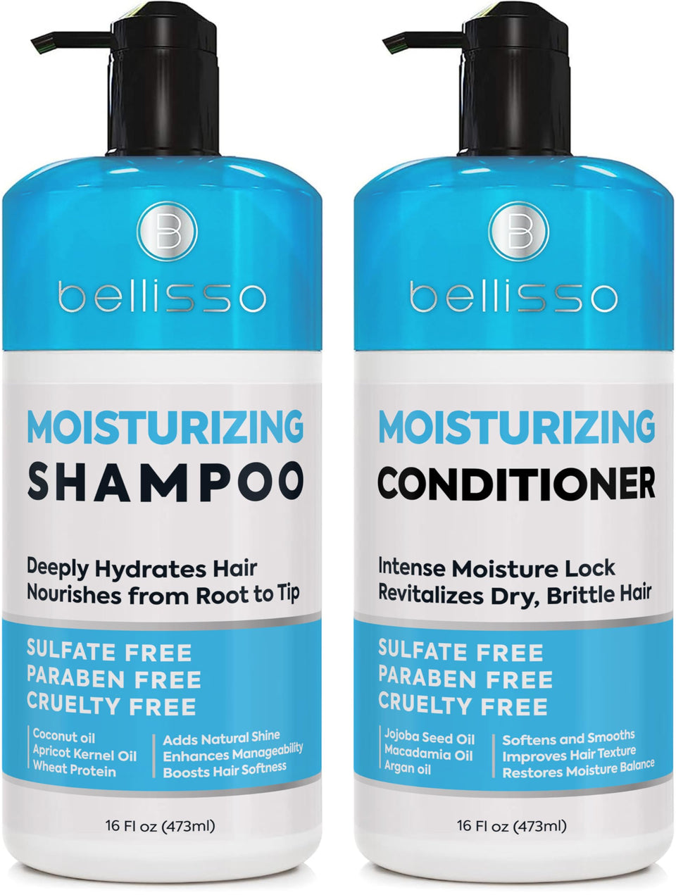BELLISSO front packaging showing duo and moisture benefits