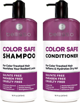 BELLISSO front packaging showing both bottles and brand benefits
