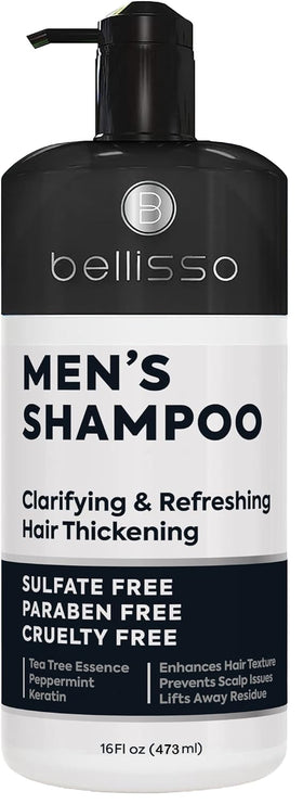 BELLISSO front packaging showing tea tree and peppermint for refreshing clean