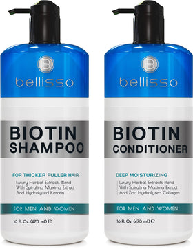 BELLISSO front packaging showing volumizing duo and benefits
