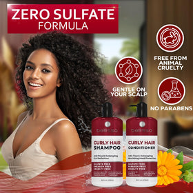 BELLISSO in-use on woman with curls demonstrating enhanced bounce and frizz control