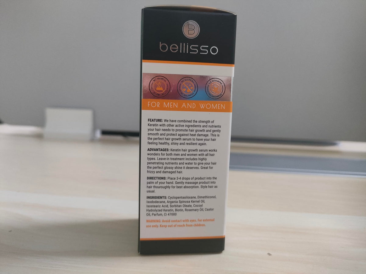 BELLISSO on bathroom vanity styled shot suggesting salon-finish confidence