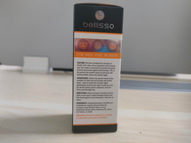 BELLISSO on bathroom vanity styled shot suggesting salon-finish confidence