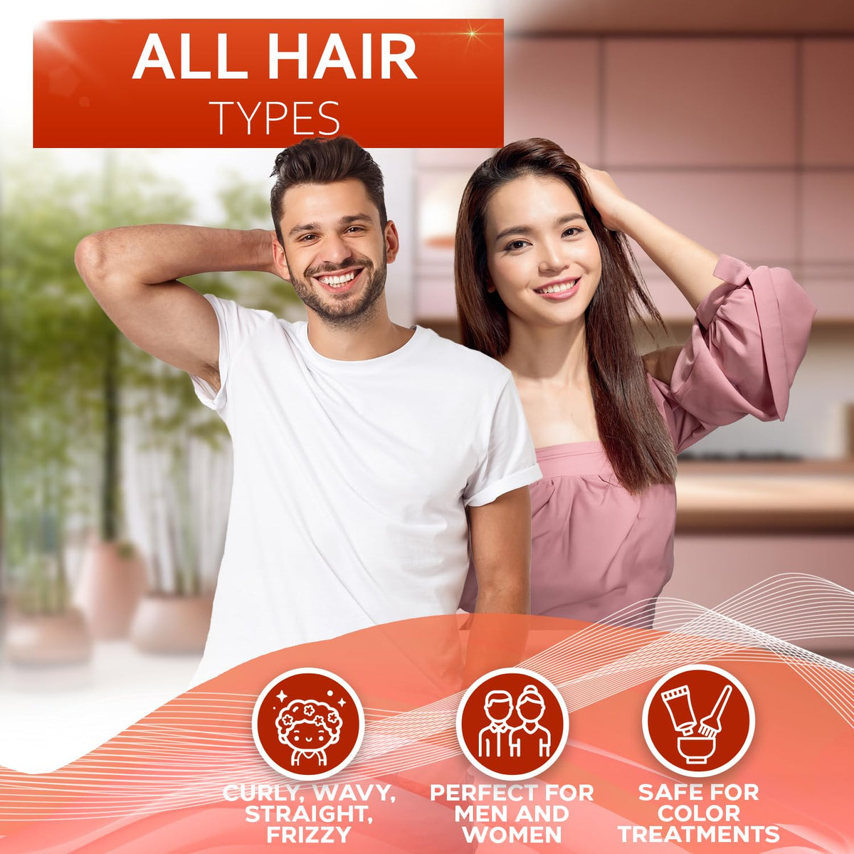BELLISSO ingredient label showing biotin, keratin and batana oil, emphasizes strengthening blend