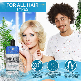 BELLISSO ingredient label close-up highlighting biotin and sulfate-free benefits