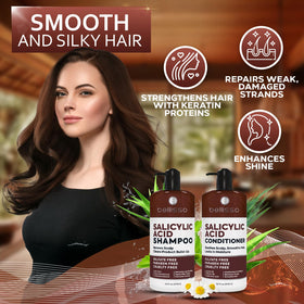 BELLISSO application with scalp massage promoting clearer, calmer scalp