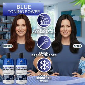 BELLISSO shampoo close-up texture demonstrating creamy blue lather that neutralizes brassiness