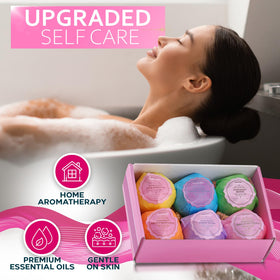 BELLISSO bath bomb beside ruler showing compact 2oz size