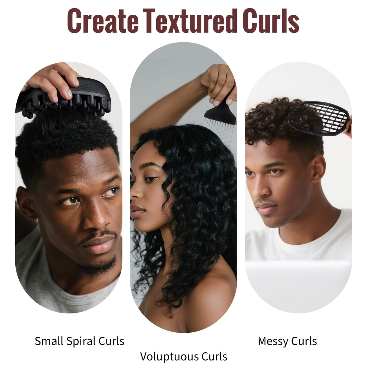 Belongtous before and after showing improved curl definition and shape
