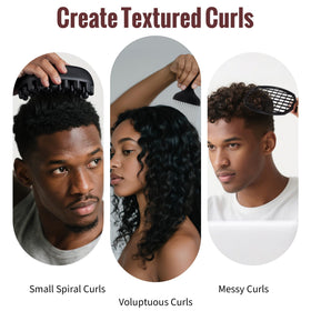 Belongtous before and after showing improved curl definition and shape