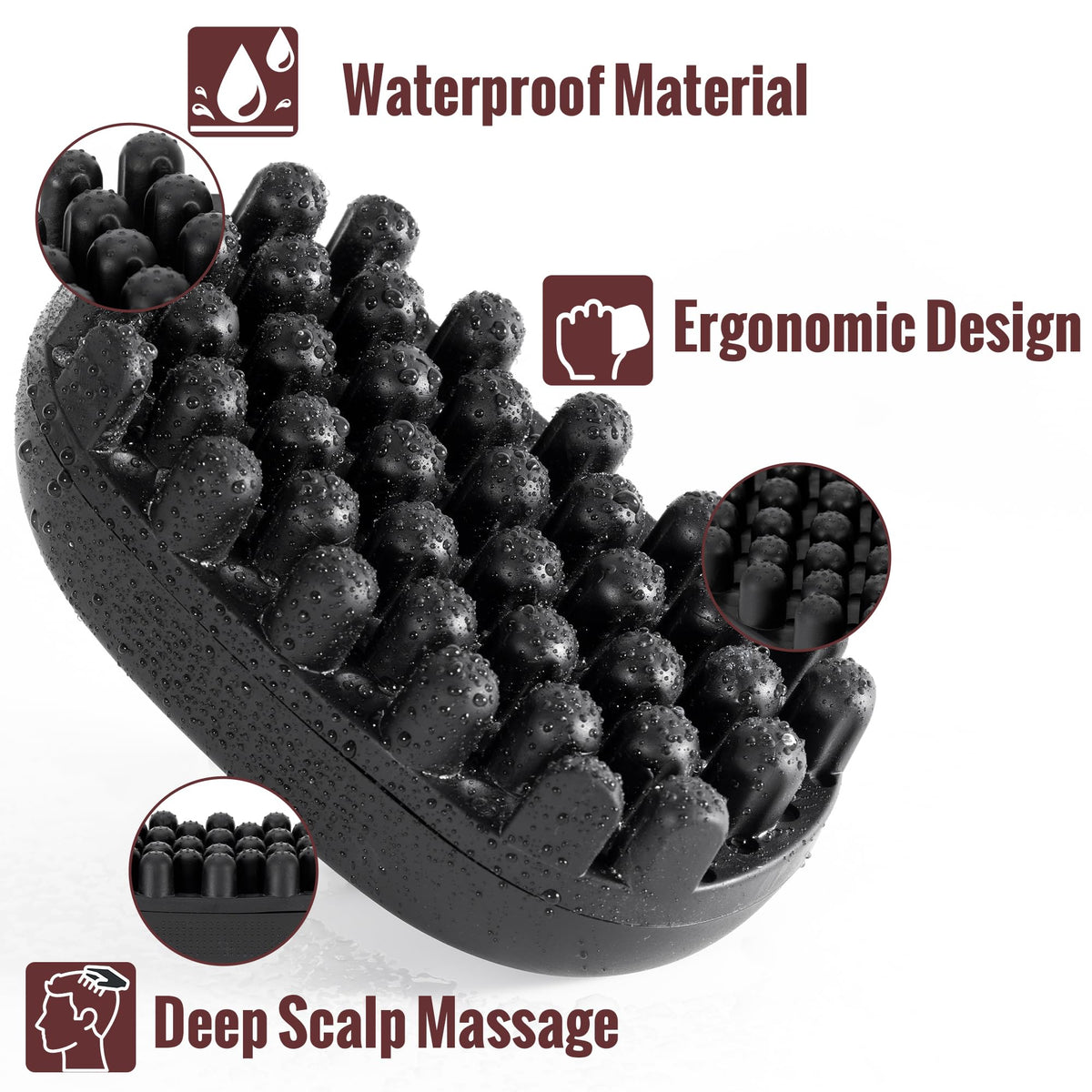 Belongtous close-up of rubber sponge texture for enhanced curl activation