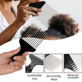 Belongtous sponge in use creating defined curls on short Afro hair