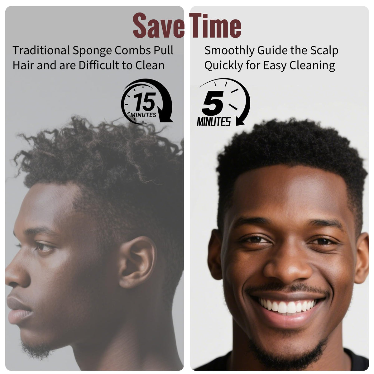 Belongtous twist comb close-up organizing strands for tighter twists