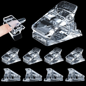 Beloving front view of 10 nail tip clips showing professional pack and benefit