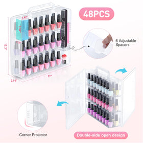 Beloving organizer opened from both sides for fast access to nail polish bottles