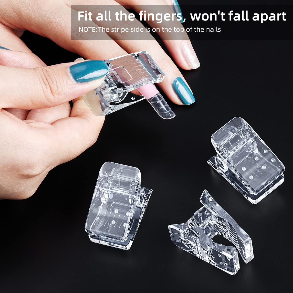 Beloving clip beside fingers to show compact size and easy handling advantage