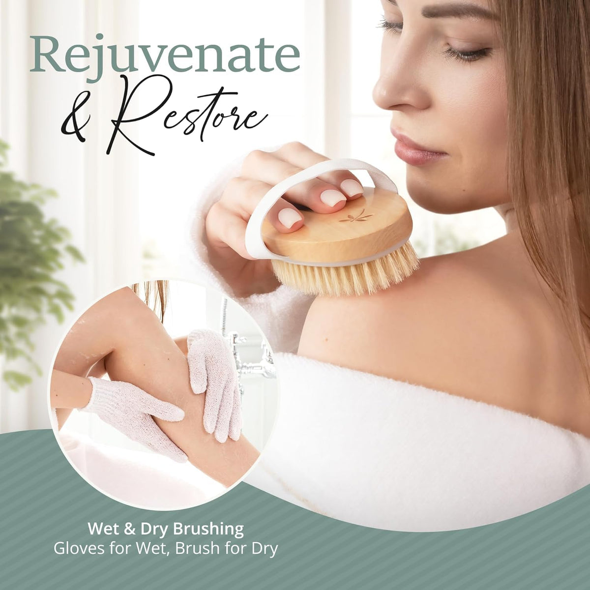 Belula bath gloves flat lay with pouch demonstrating wet exfoliation versatility benefit