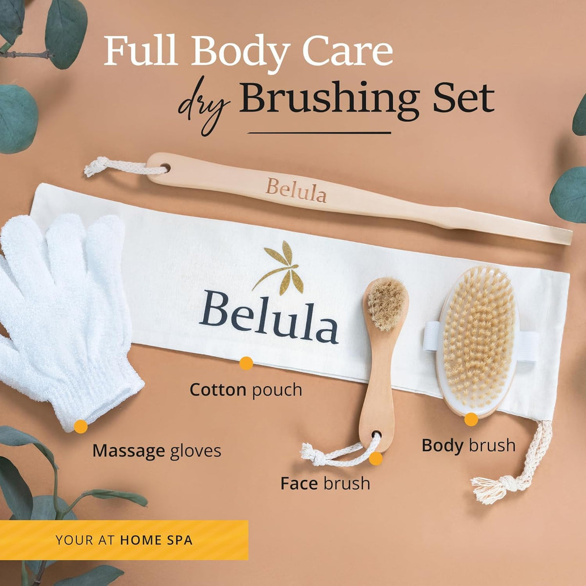 Belula brush held in hand to show scale and ergonomic handle comfort benefit