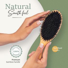 Belula brush detangling thick hair gently to reduce breakage and friction