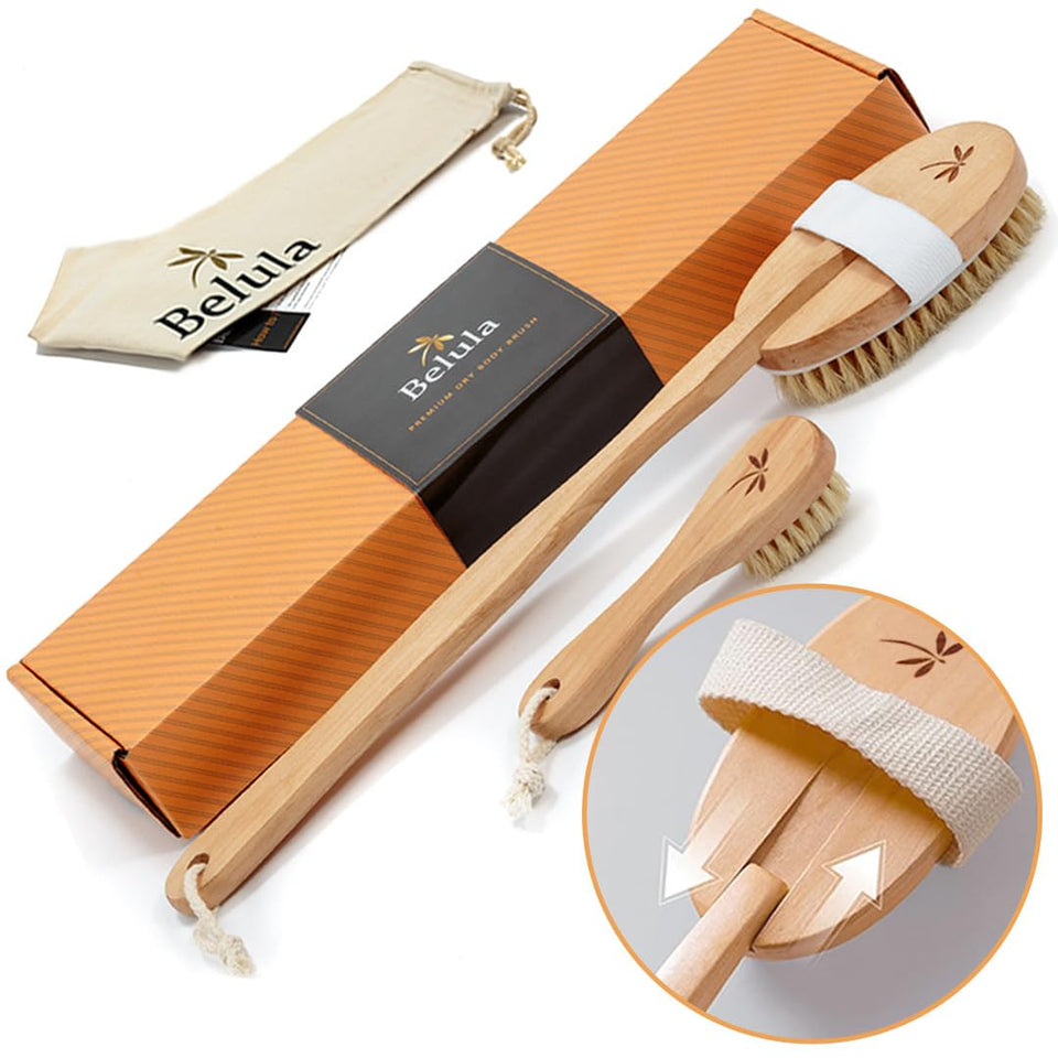 Belula front packaging showing full exfoliation kit and premium gift box benefit