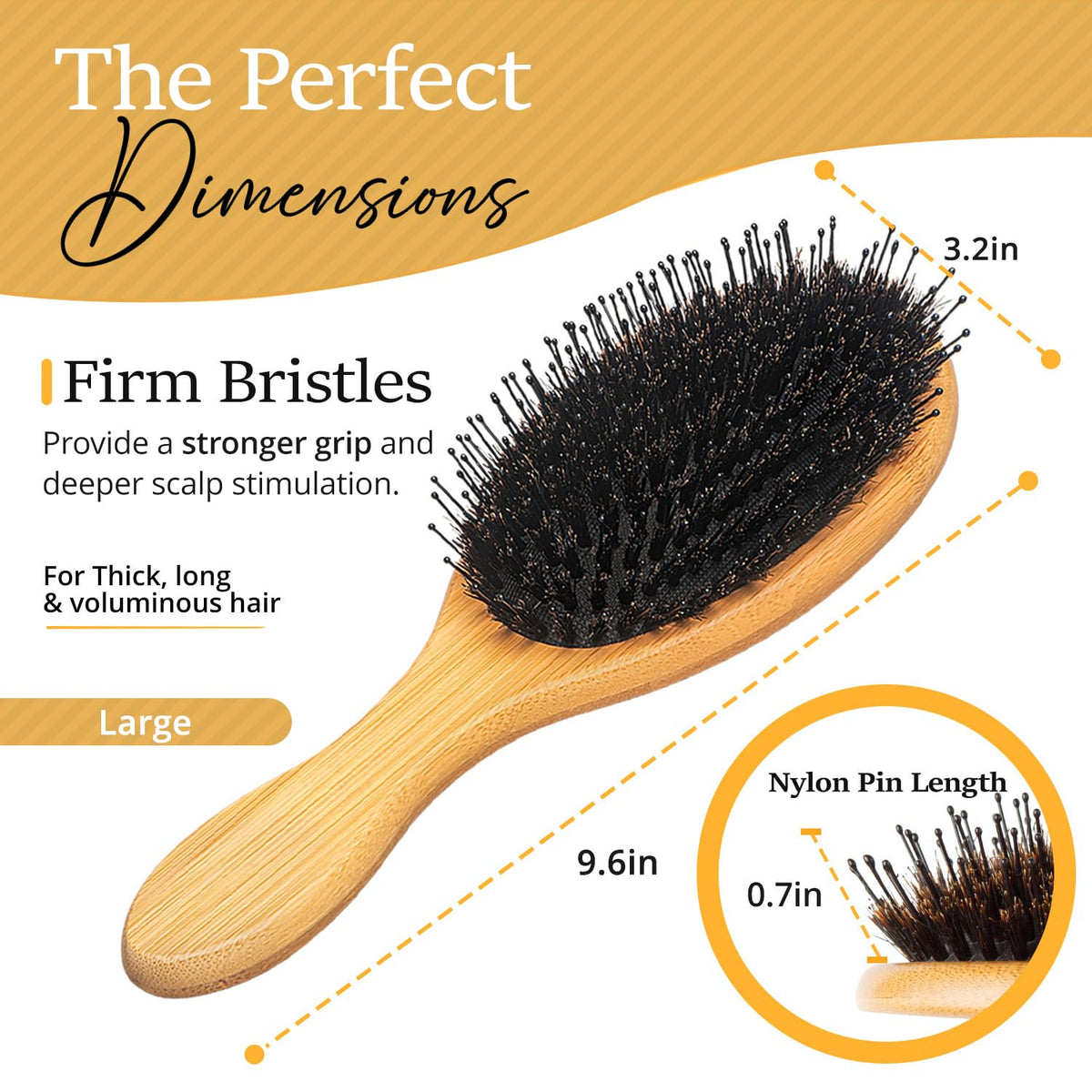 Belula wooden comb detail protecting wet hair while reducing breakage