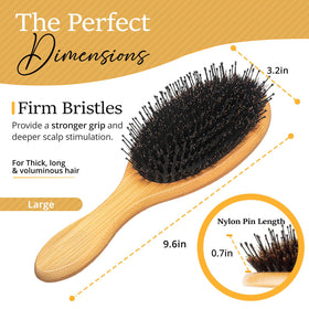 Belula wooden comb detail protecting wet hair while reducing breakage