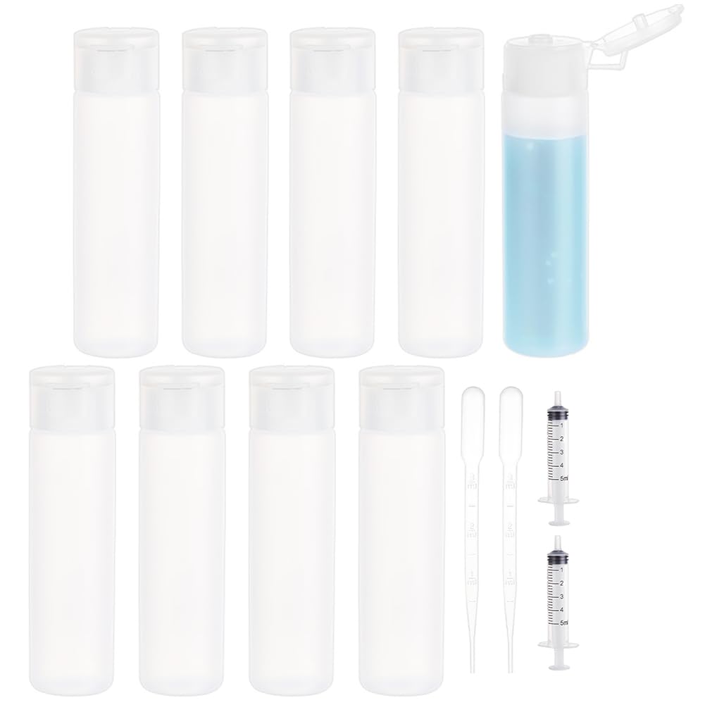 BENECREAT front view of 10-pack travel squeeze bottles showing compact set and labels for convenience