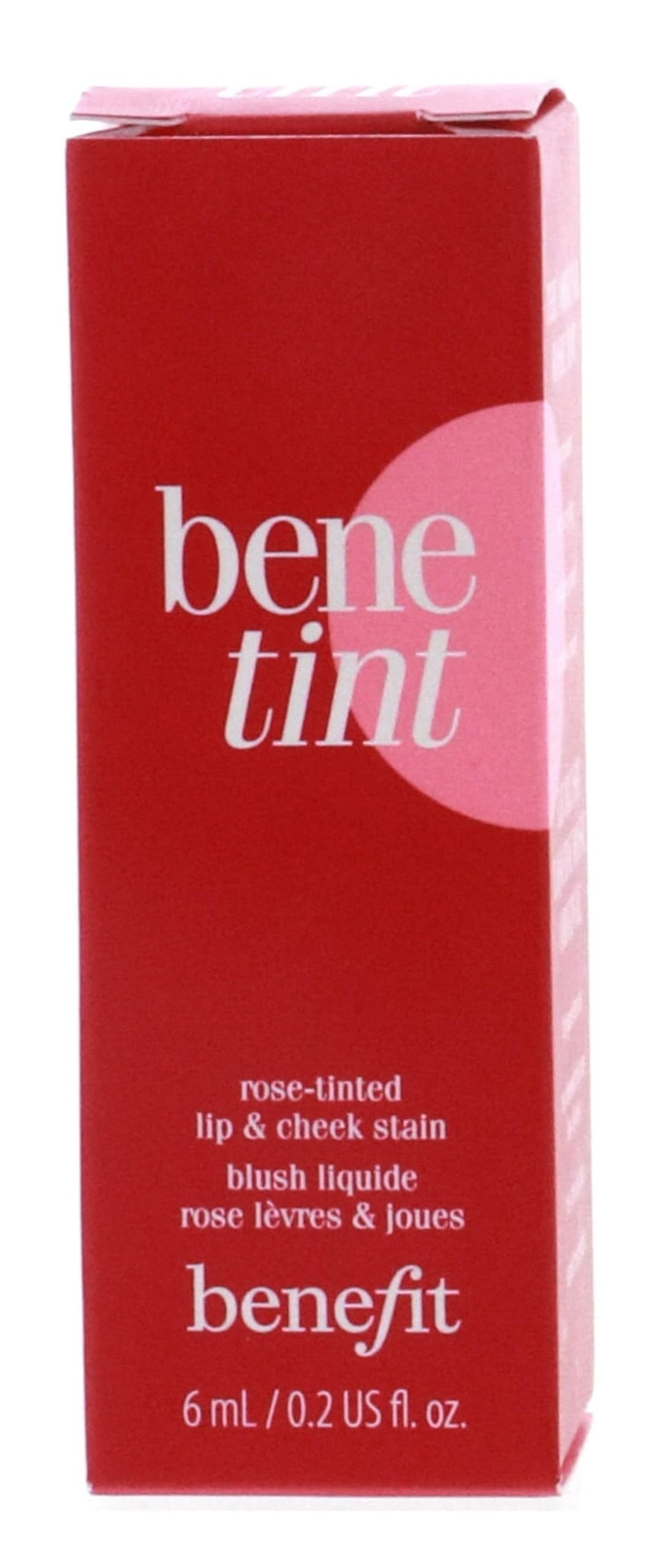 Benefit size comparison with coin demonstrating Bene Tint travel-friendly compactness