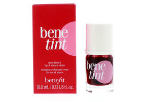 Benefit Benetint front packaging showing bottle and label, clear product identification and appeal