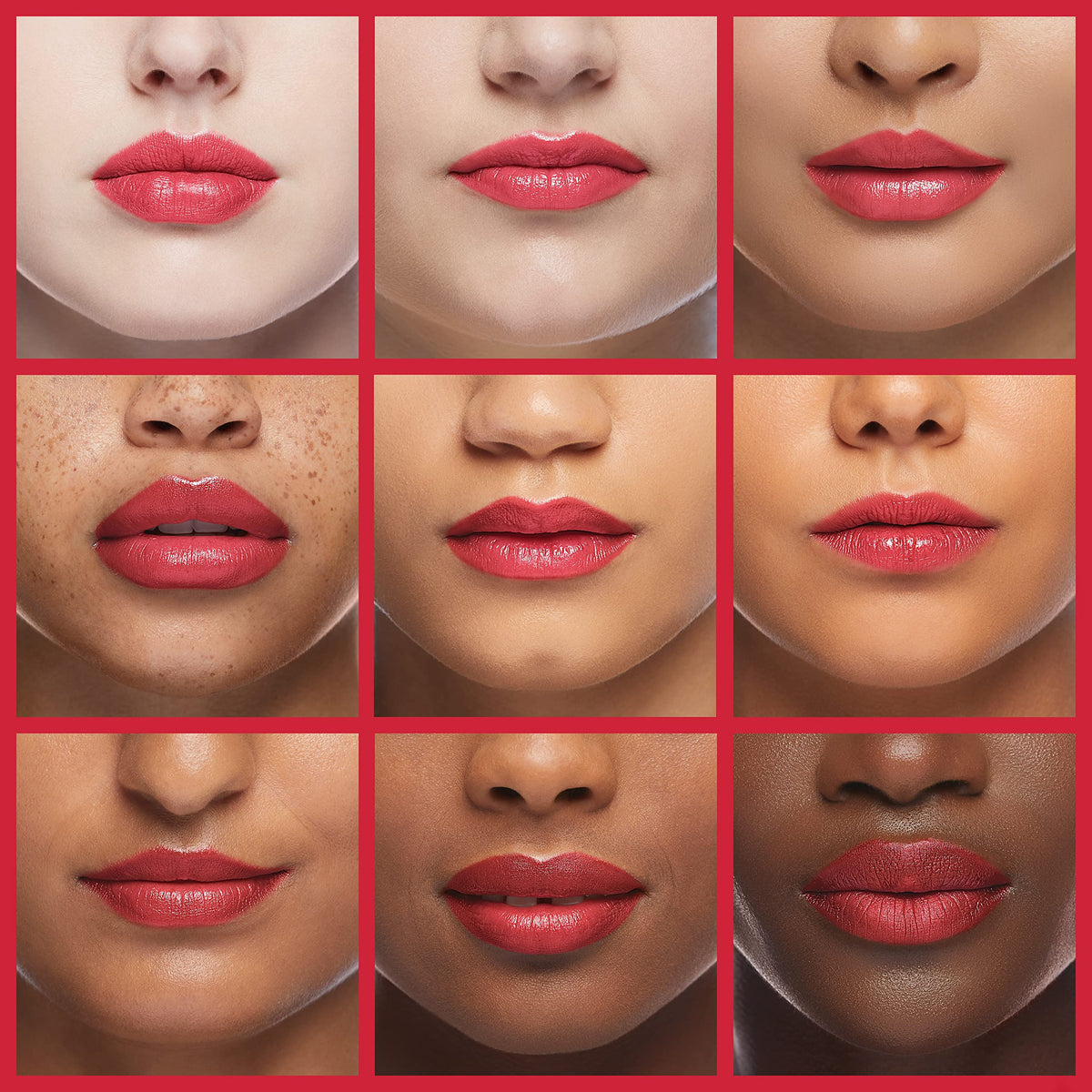 Benefit Benetint on lips and cheeks in use illustrating buildable color and lasting flush