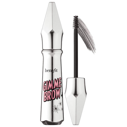 Benefit Gimme Brow front packaging showing brush and ash tint for natural volume