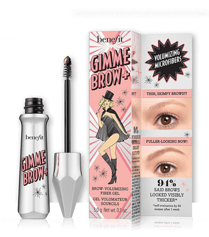 Benefit Gimme Brow front view showing tinted gel for fuller brows