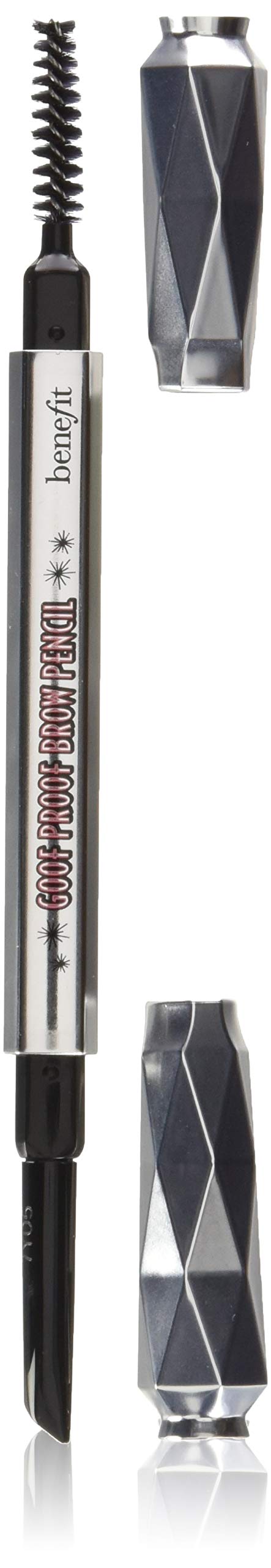 Benefit front packaging showing pencil and branding, quick identification benefit