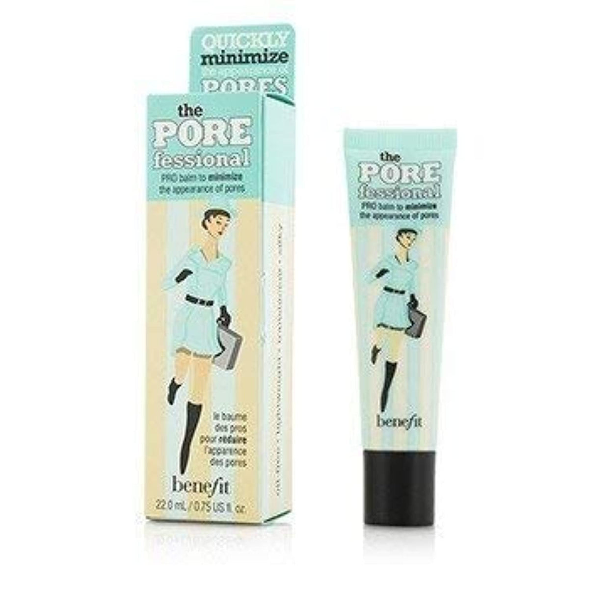 Benefit POREfessional front packaging showing product tube and branding benefit for clear identification