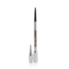 Benefit front view of pencil showing slim waterproof design and convenient spoolie