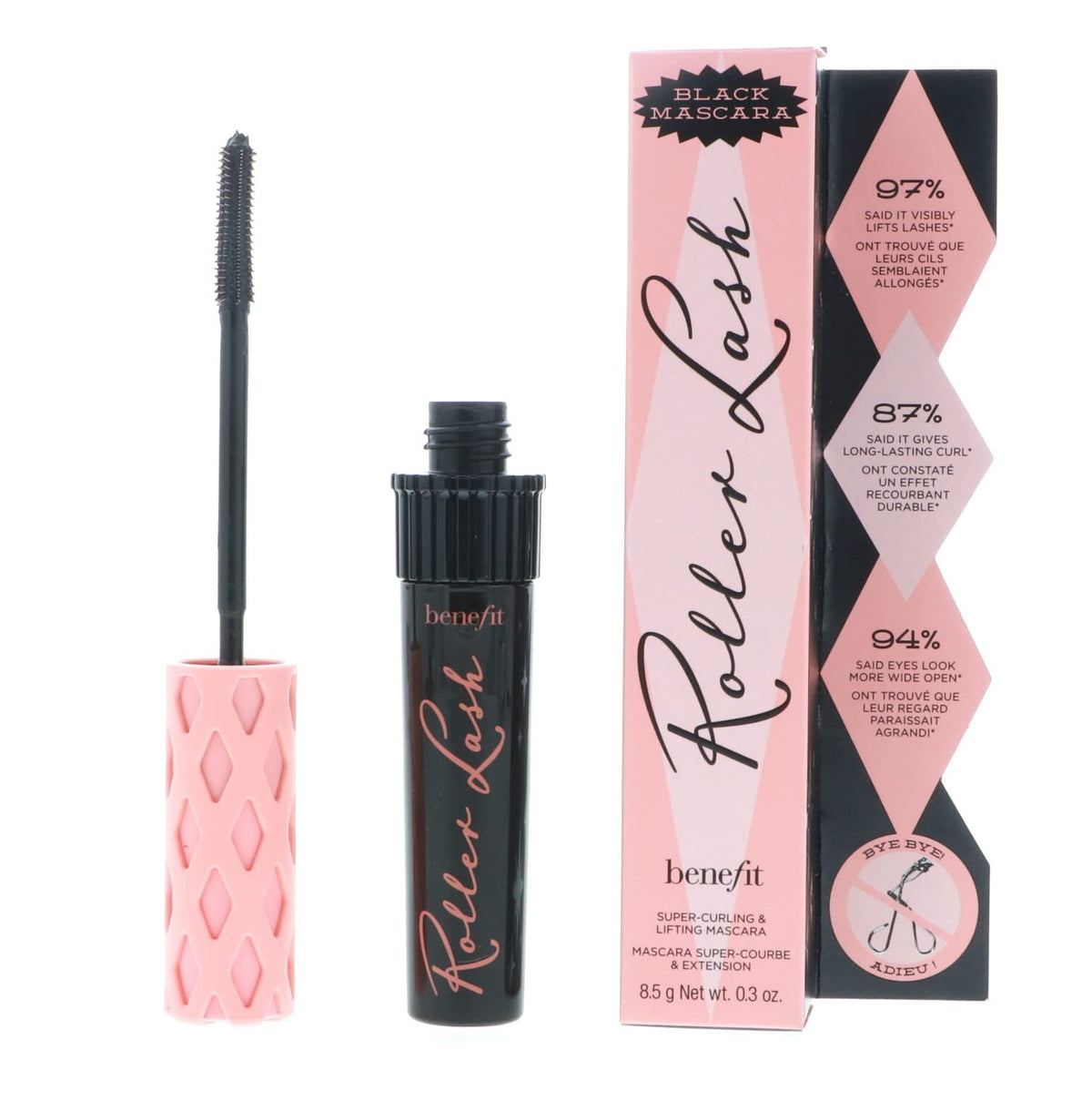 Benefit Roller Lash front packaging showing tube for easy identification and portability