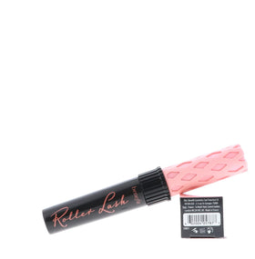 Benefit Roller Lash swatch on skin showing rich black pigment and smooth finish