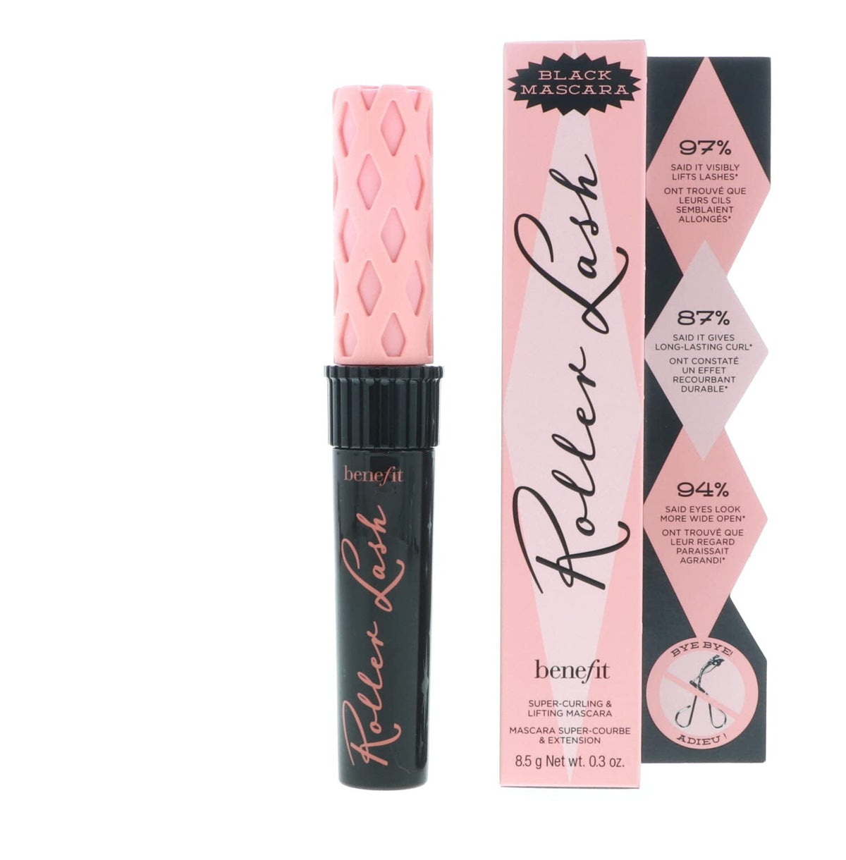Benefit Roller Lash wand detail illustrating bristle spacing for even application