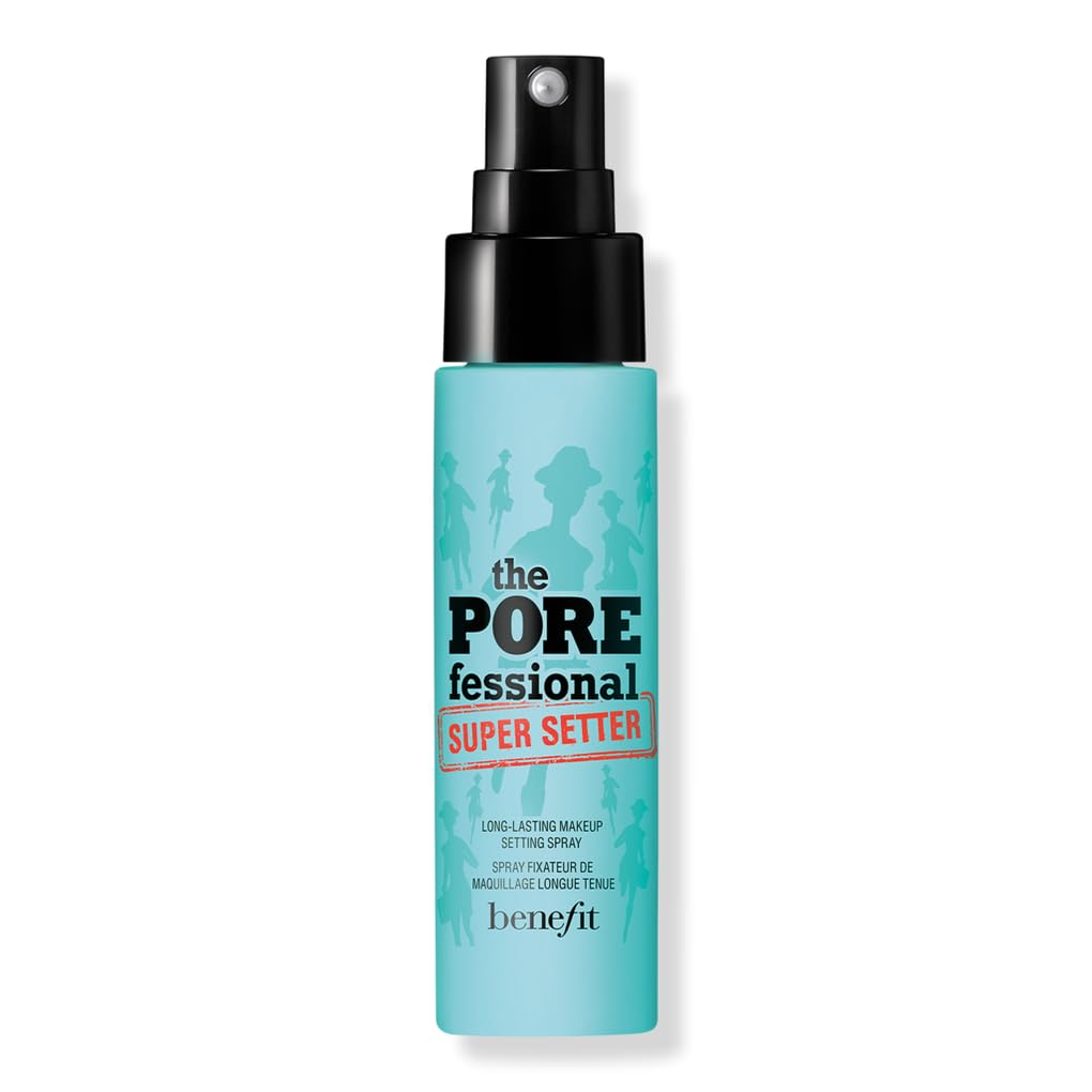 Benefit compact bottle front view showing label and travel size convenience