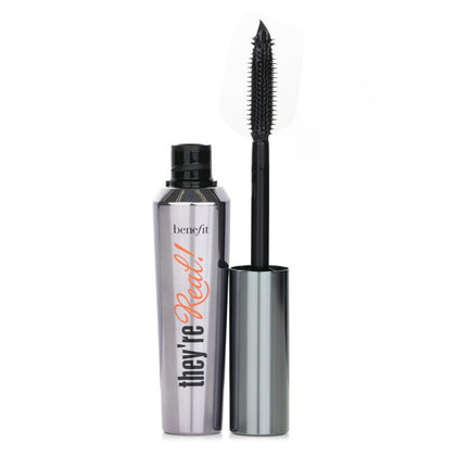 Benefit theyre real front tube view showing sleek packaging and bold color payoff