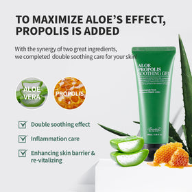 BENTON ingredient label photo highlighting aloe and propolis benefits