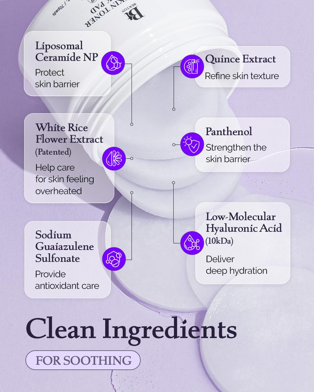 BENTON essence pouring into pad highlighting rich 210ml soak