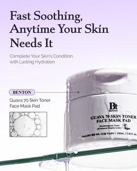 BENTON open jar with fully saturated toner pads for long-lasting use