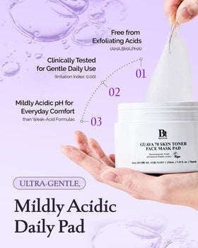 BENTON pad close-up revealing soft texture and even essence distribution