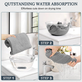 BEoffer microfiber close-up showing soft weave for faster drying benefit