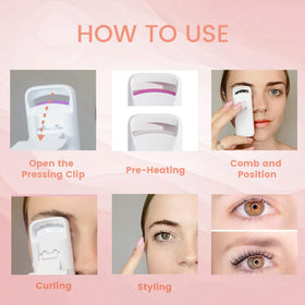BEOVEA before and after lashes showing lifted curl and added volume
