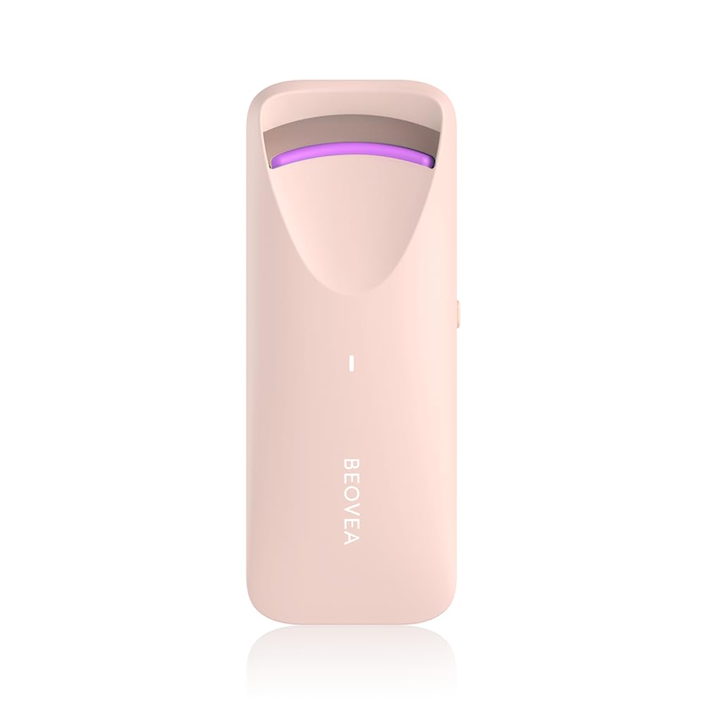 BEOVEA front view of heated eyelash curler showing sleek shape and quick usability