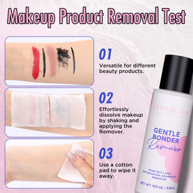 BEPHOLAN being applied at lash line for easy, gentle removal
