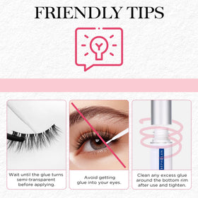 BEPHOLAN model applying false lashes with glue to show comfortable real-world use