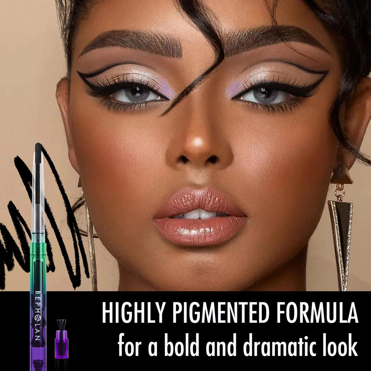BEPHOLAN close-up of gel tip displaying creamy texture for smooth application benefit